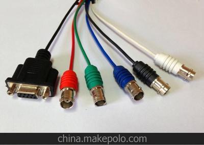 寶利通Polycom高清鏡頭控制轉換線HDCI 60轉5BNC+DB9 功能詳解與應用圖片大全