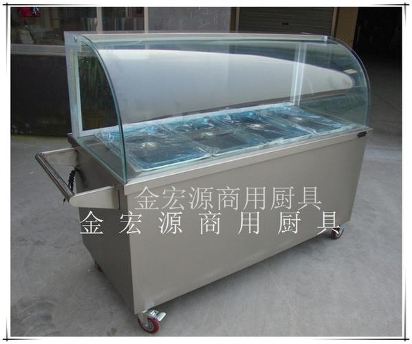 玻璃罩快餐保溫售菜臺(tái)售飯車粥車?yán)T儲(chǔ)物柜356格78格10格展示柜